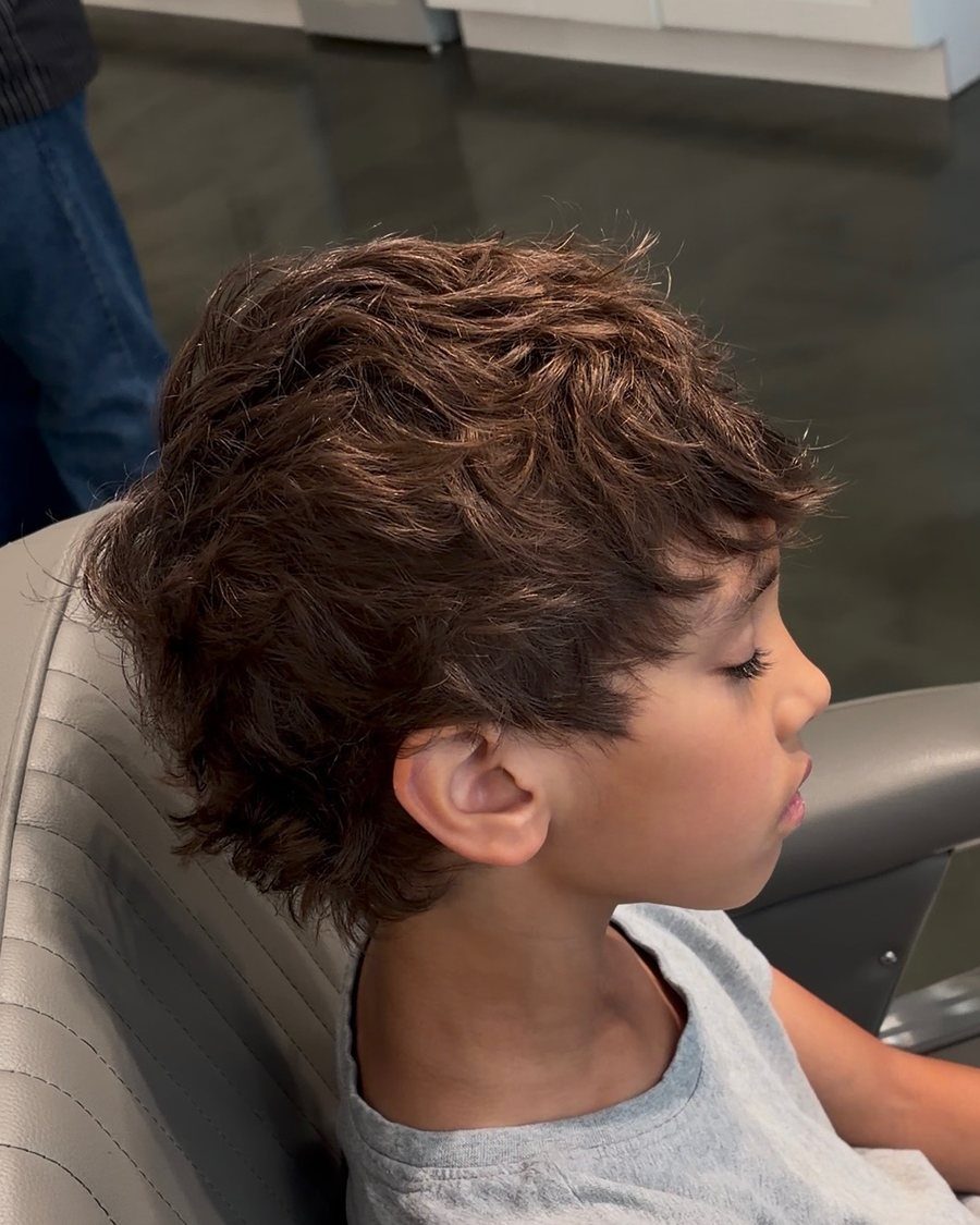 Curly crop with a taper